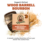 4-Pack Wood Barrel Bourbon Natural Bar Soap D4