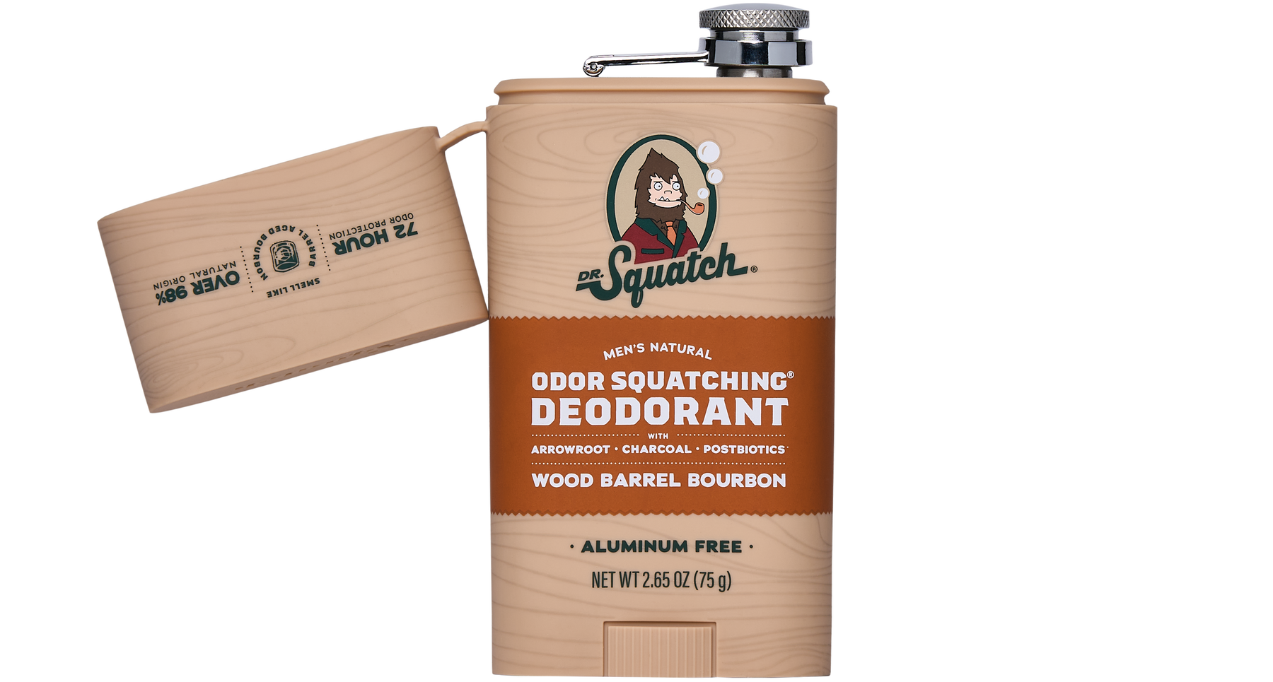 Wood Barrel Bourbon Deo Flask M5