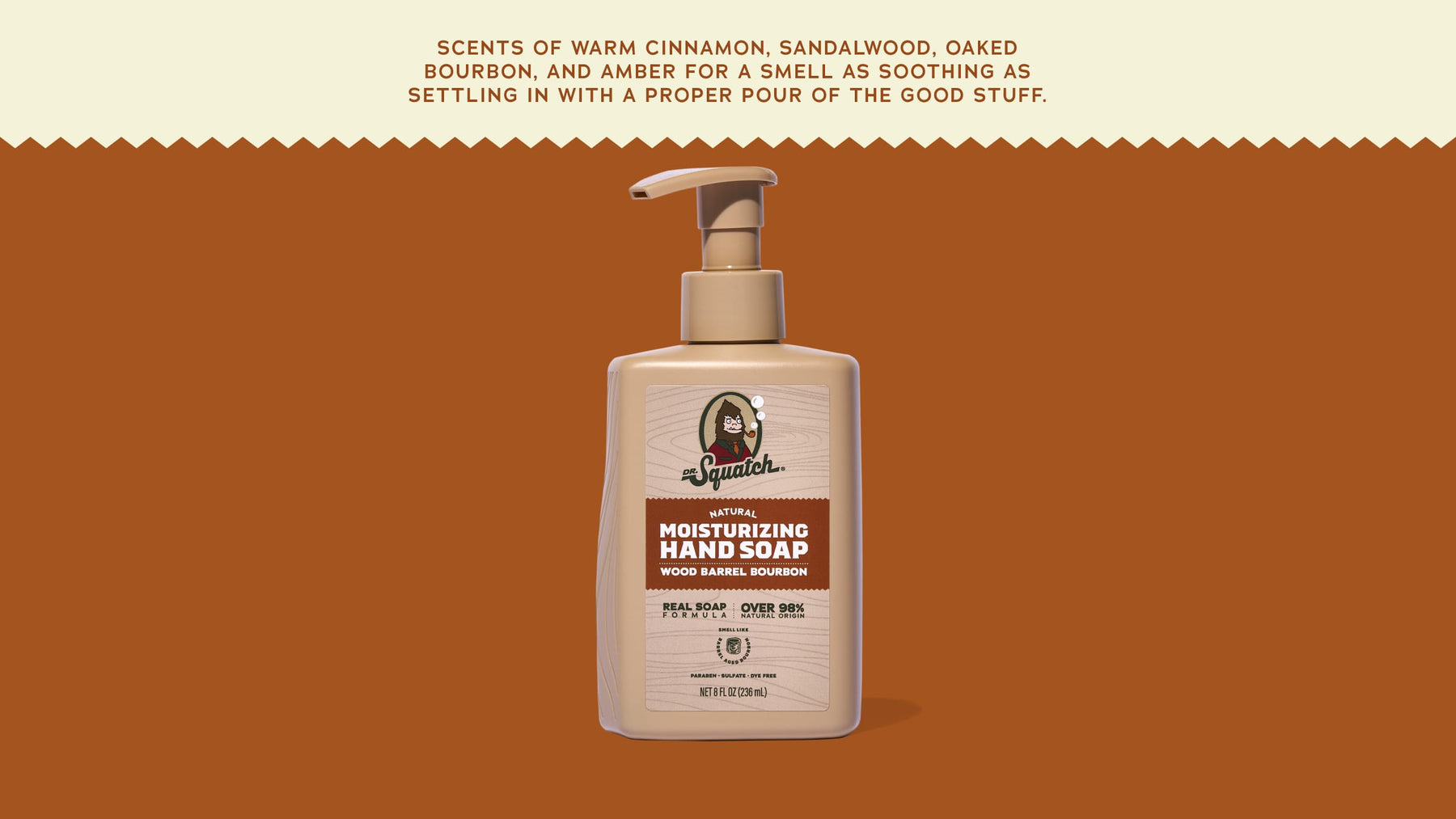Wood Barrel Bourbon Hand Soap N4
