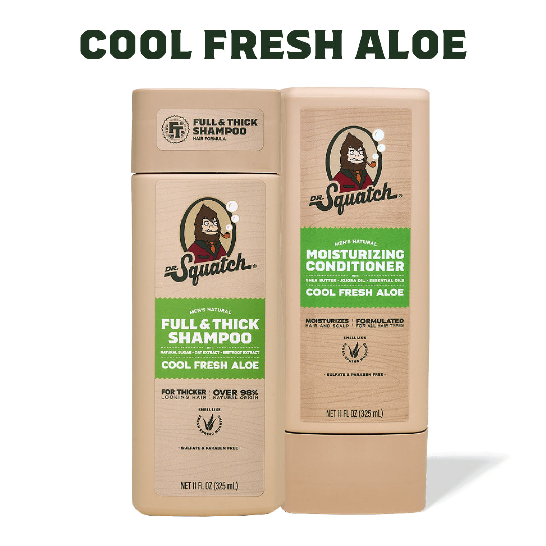 Hair Care Kit + Free Scalp Scrubber | Full & Thick Shampoo | Moisturizing Conditioner | Natural Products for Men E3