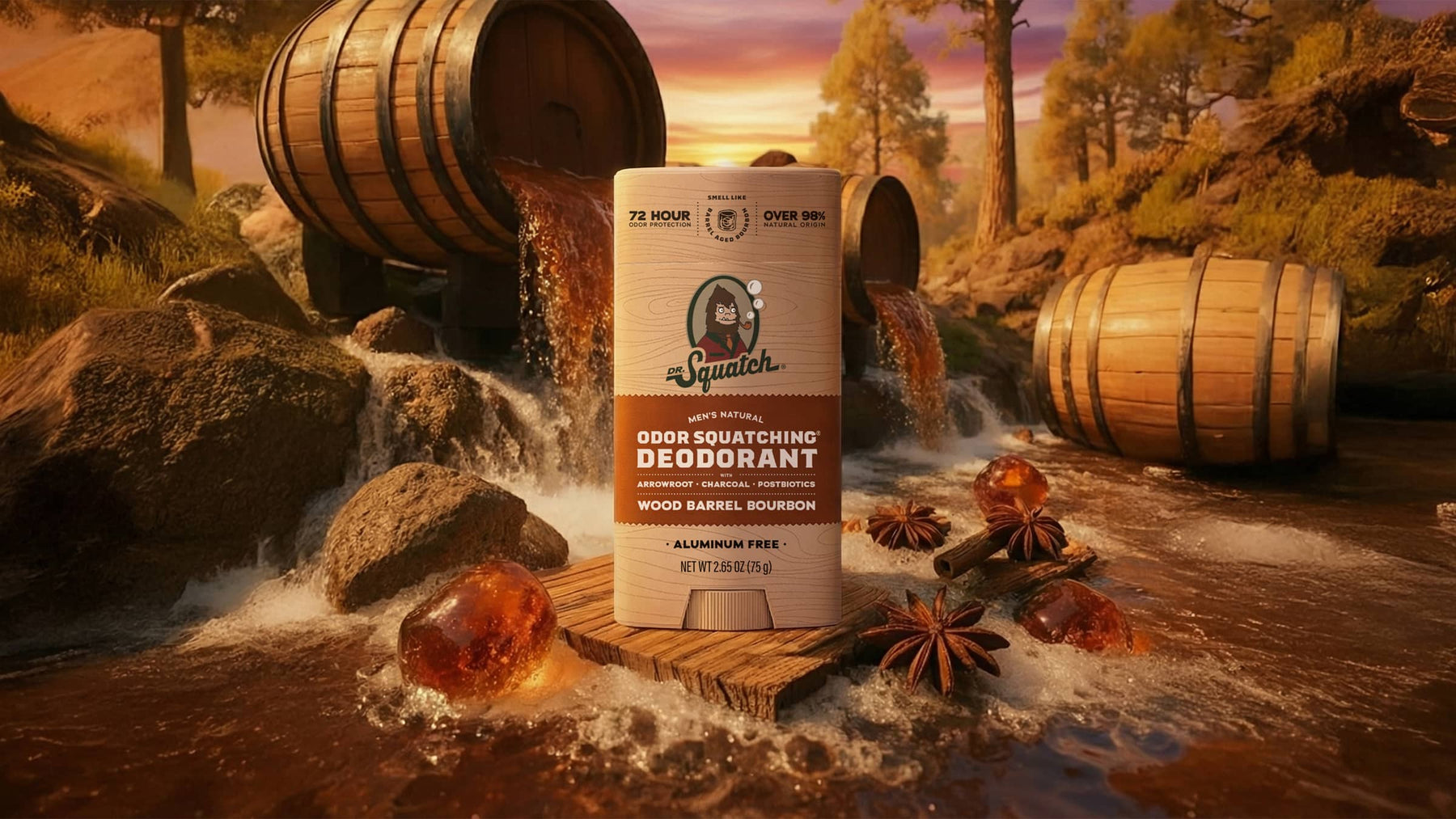 Wood Barrel Bourbon Deodorant K8