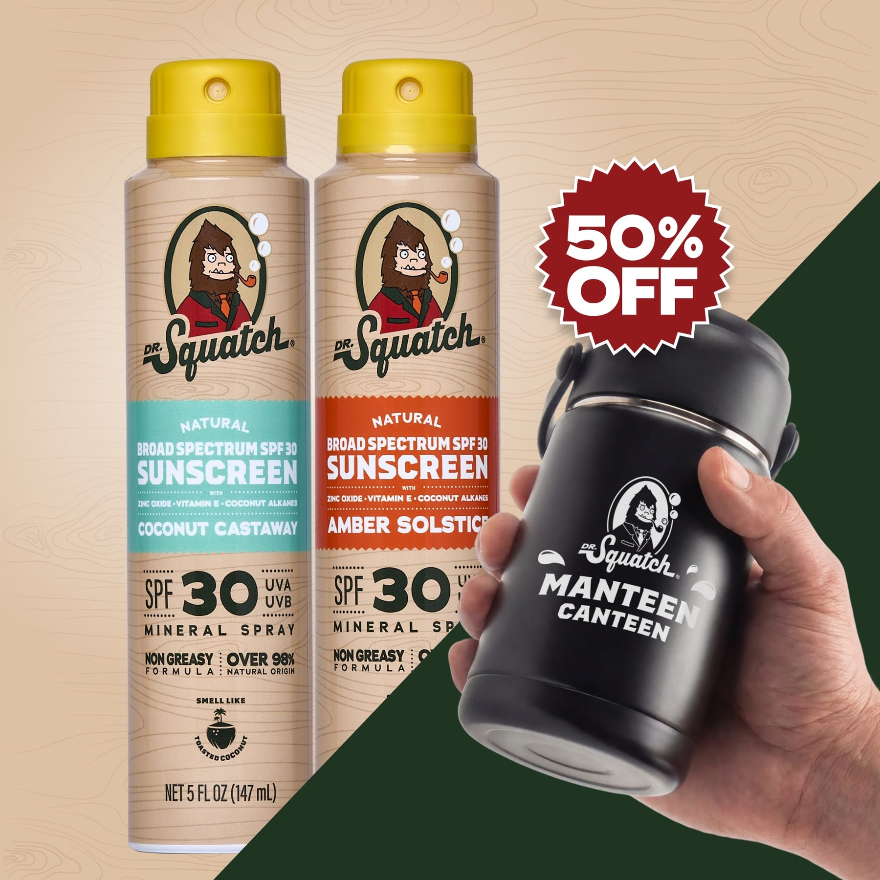2-Pack Sunscreen + Manteen Canteen R4
