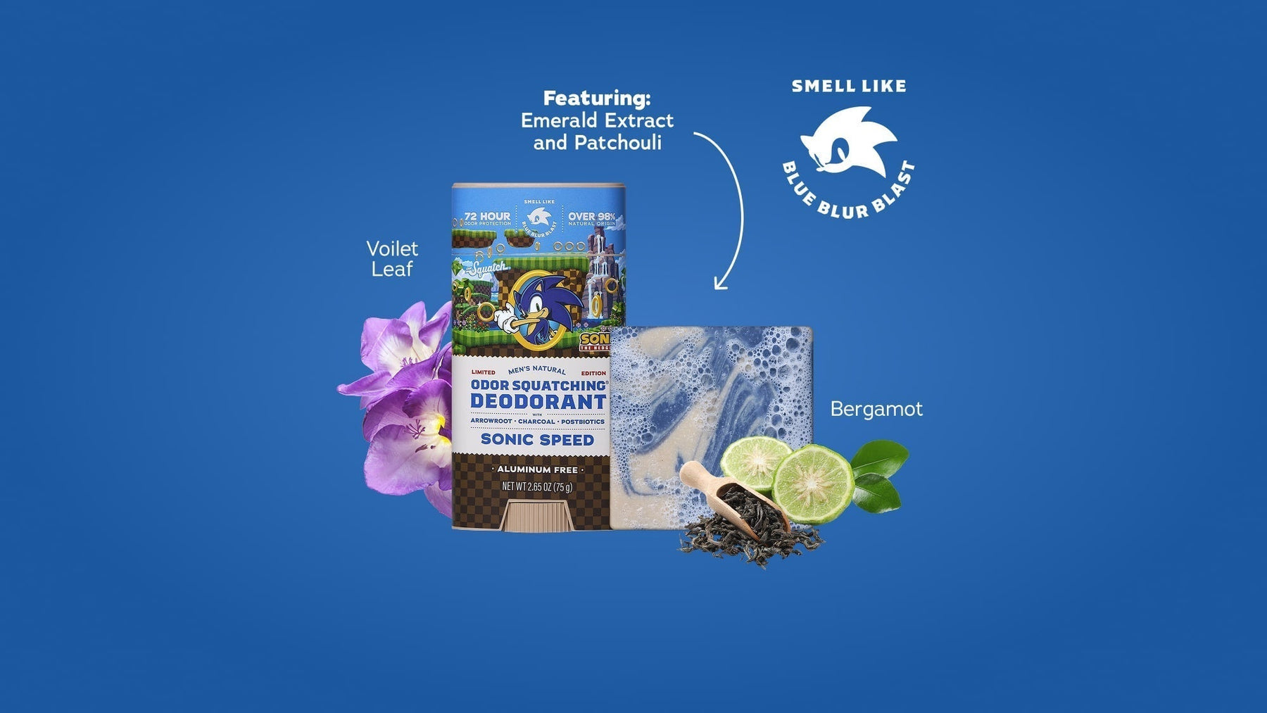 Sonic Speed Super Pack - Exclusive Limited Edition Bar Soap and Deodorant Bundle D4