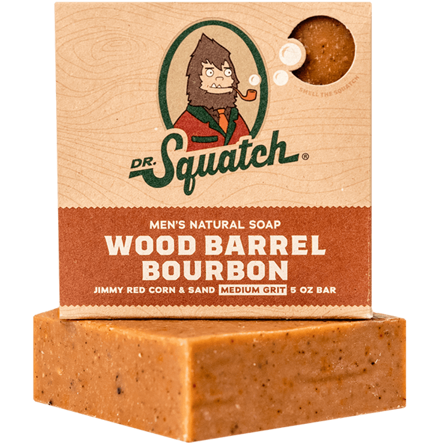 Essentials: Wood Barrel Bourbon Bar Soap Q0